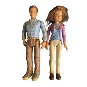 Fisher Price Loving Family Dad Mom Figures Doll Mattel 2002 Family Duo